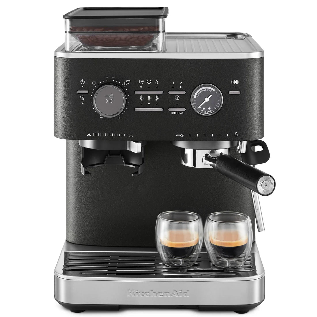 Espressor semiautomat – negru fontă (cast iron black)