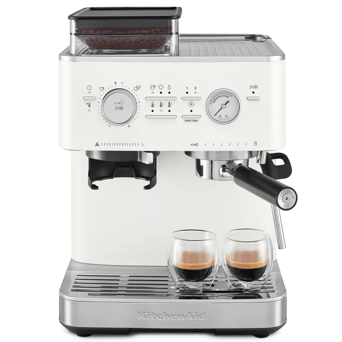 Espressor semiautomat – alb porțelan (porcelain white)