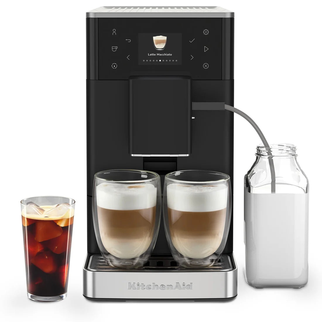 Espressor automat KF3 cu program pentru cafea cu gheață – negru mat (matte black)
