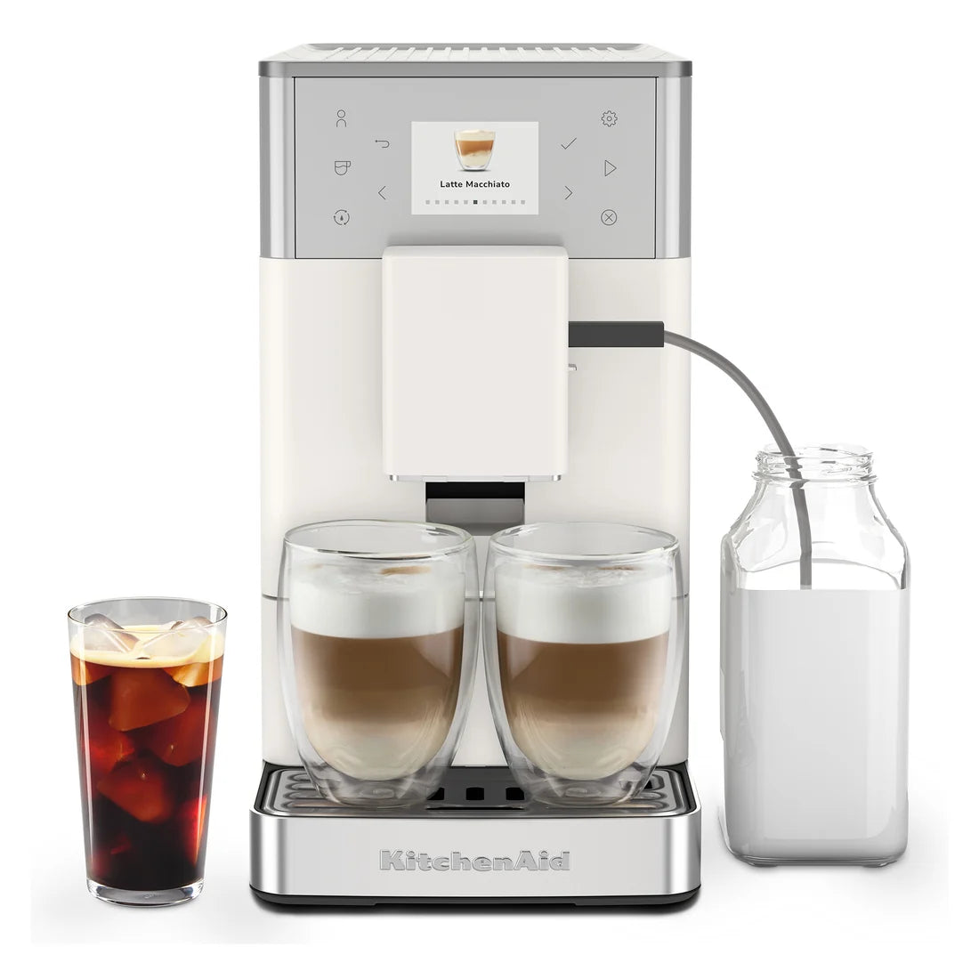 Espressor automat KF3 cu program pentru cafea cu gheață –  alb porțelan (porcelain white)