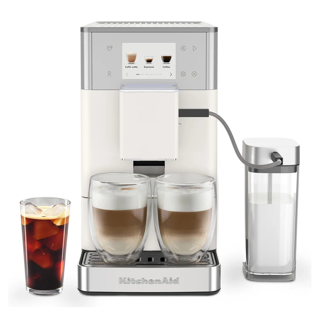 Espressor automat KF4 cu program pentru cafea cu gheață – alb porțelan (porcelain white)