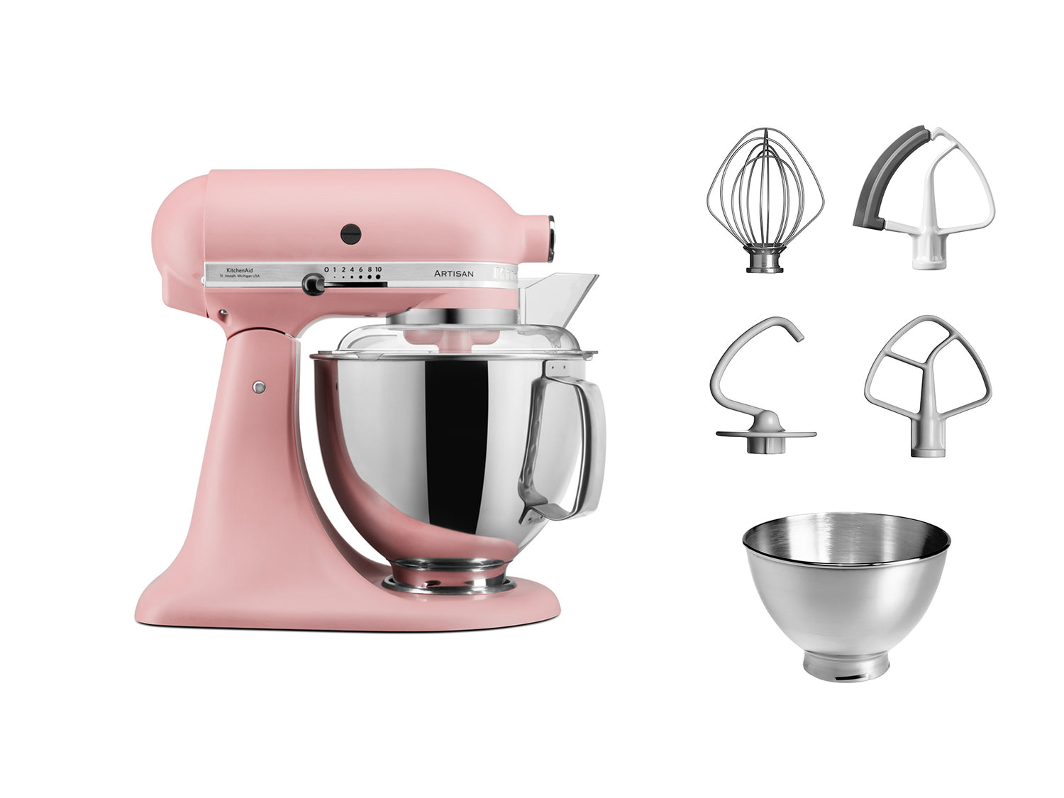 Artisan Premium mixer cu bol 4,8 L – roz prăfuit (Dried Rose)