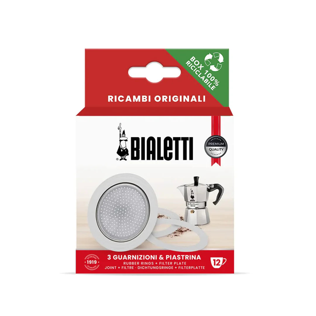 Set Garnituri și Filtru Pentru Espressor Moka, 12 Cești