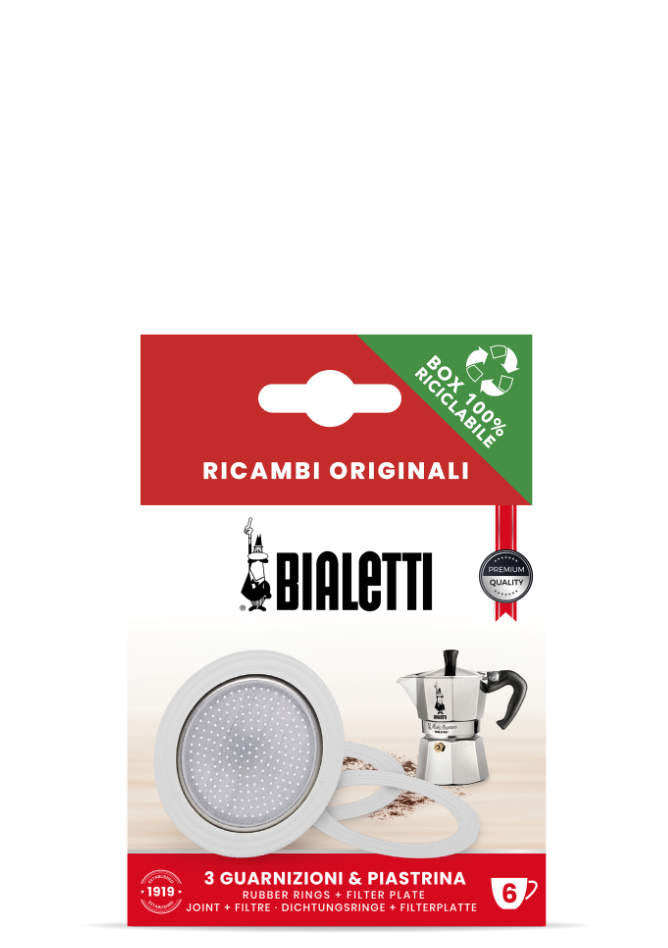 Set Garnituri și Filtru Pentru Espressor Moka, 6 Cești