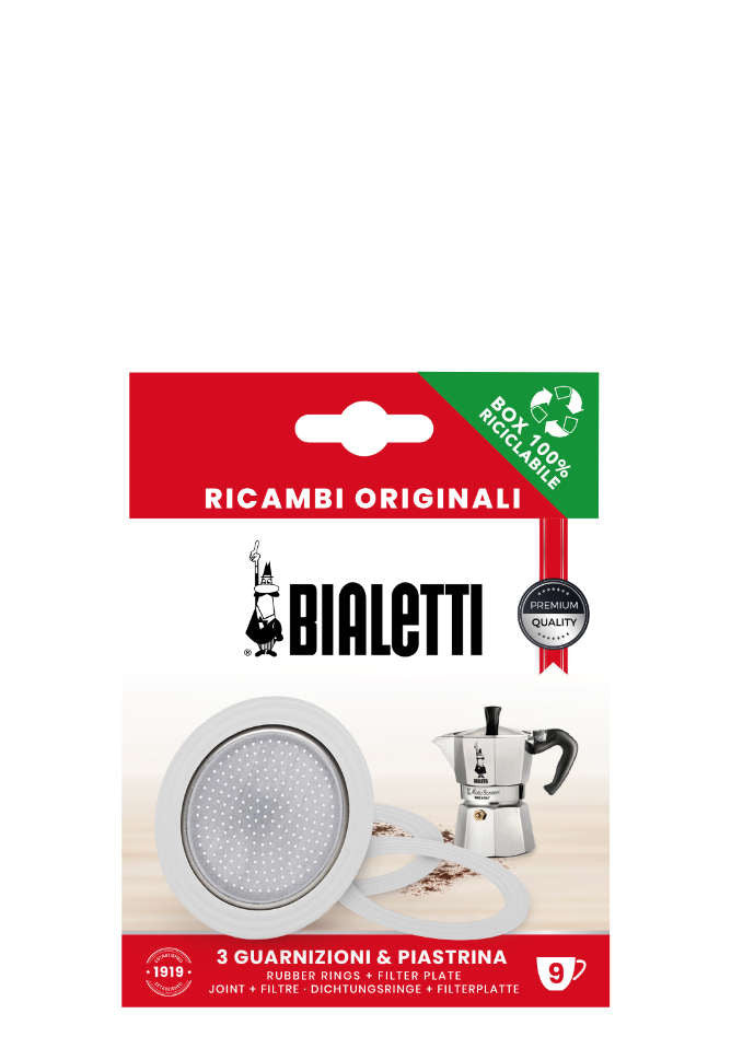 Set Garnituri și Filtru Pentru Espressor Moka, 9 Cești
