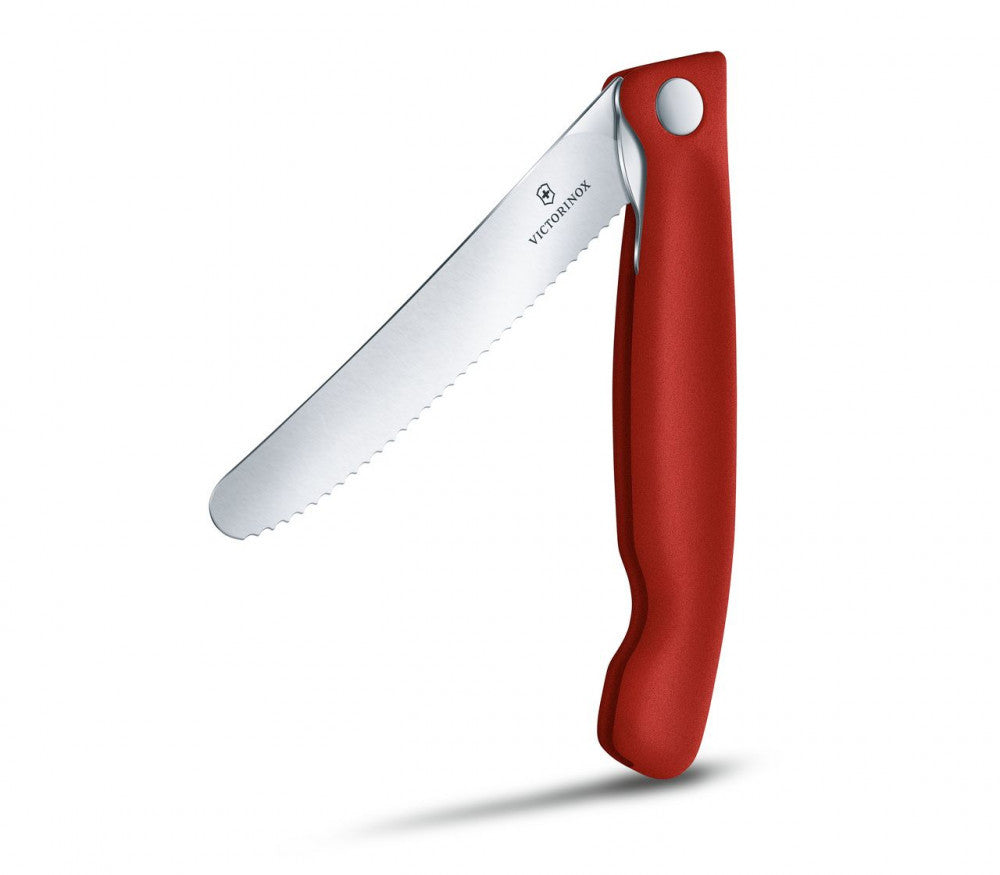 Swiss Classic Folding Knife Serrated Red Blister Pack
