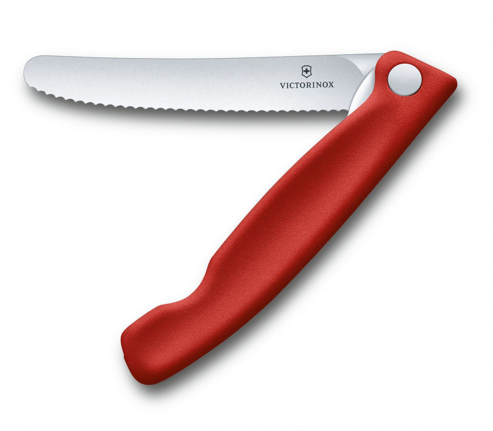 Swiss Classic Folding Knife Serrated Red Blister Pack